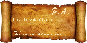 Pavlicsek Atala névjegykártya